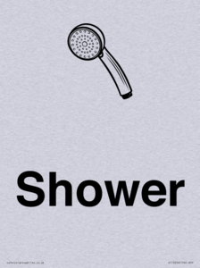 Dementia Shower sign